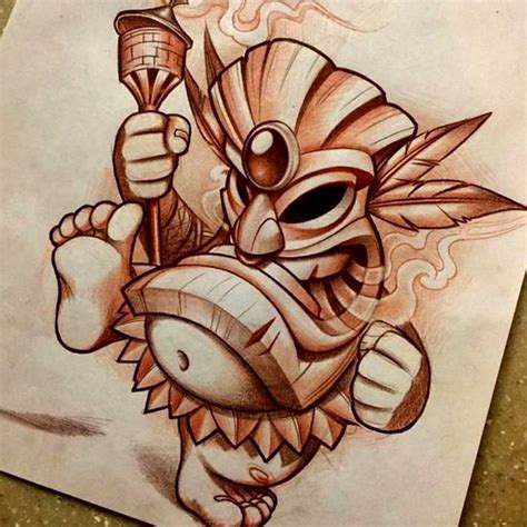 эскизы тату нью скул New School Tattoo Sketches In 2021 Tiki Tattoo