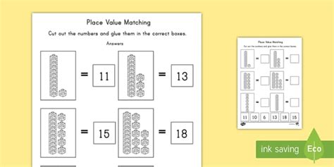 Place Value Tens And Units Cut And Paste Worksheet Worksheet