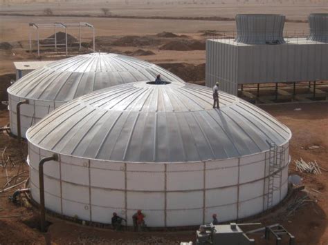 Glass Lined Water Storage Tanks With Conical Roof Lowest Maintenance