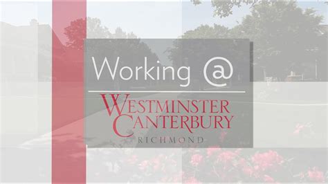 Working Westminster Canterbury Richmond Rená Robinson Youtube