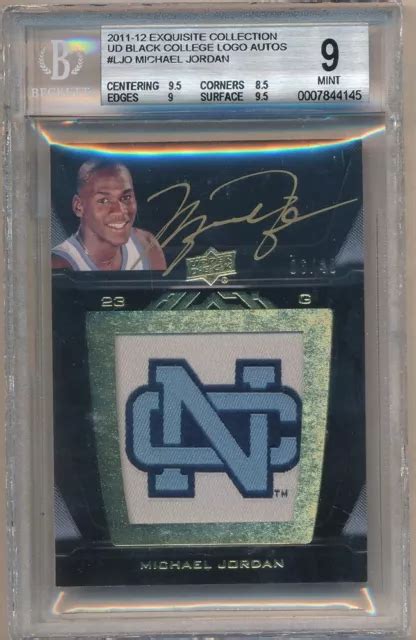 Michael Jordan 201112 Exquisite Ud Black Autograph Logo Patch Auto 06