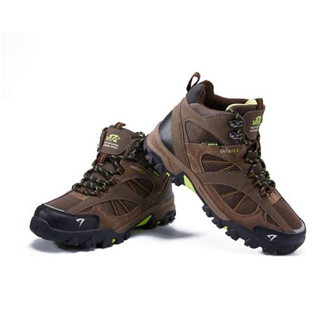 Jual Sepatu Gunung Snta 481 Brown Green Boots Adventure Hiking Trekking Outdoor Unisex Di Lapak