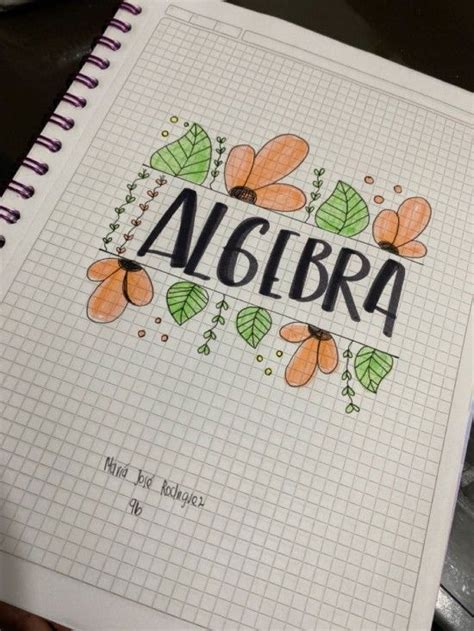 40 Portadas De Álgebra Diseños Bonitos Fáciles Carátulas Dibujos Álgebra Caratulas Para