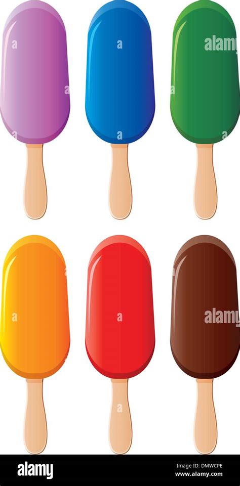 Vector Colorful Popsicles Stock Vector Image Art Alamy