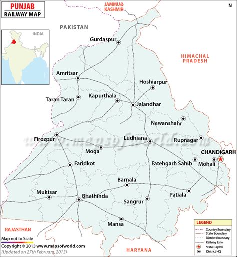 Punjab Railway Map