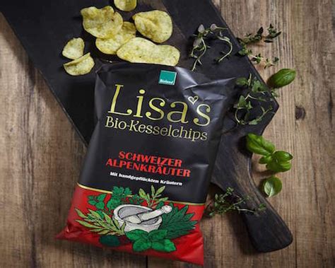 Lisa s Bio Kesselchips Schweizer Alpenkräuter 125g Natural German