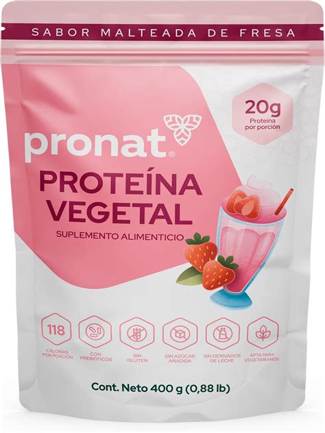 Pronat Prote Na Vegetal Suplemento Alimenticio Sabor Malteada De