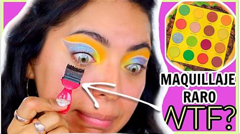 Probando El Maquillaje Mas Raro Que He Visto Hamburger Palette Rubor