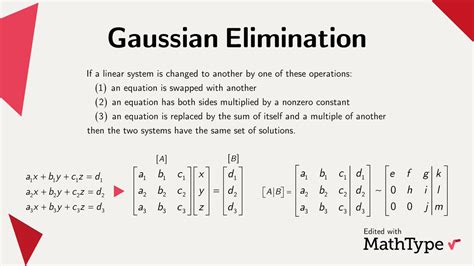 Mathtype On Twitter Gaussian Elimination Is A Powerful Tool Used In Various Fields Of