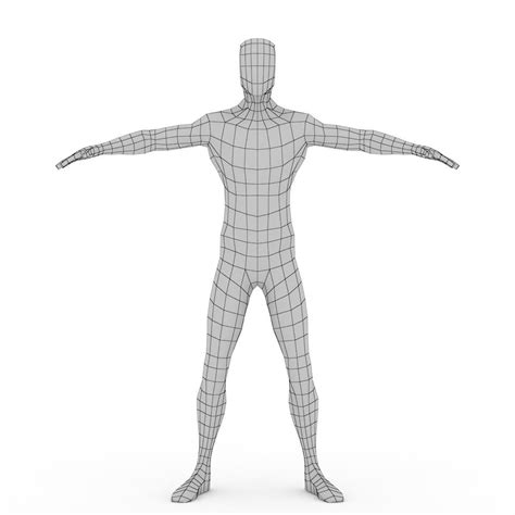 D Model Male Body Base Mesh Cgtrader