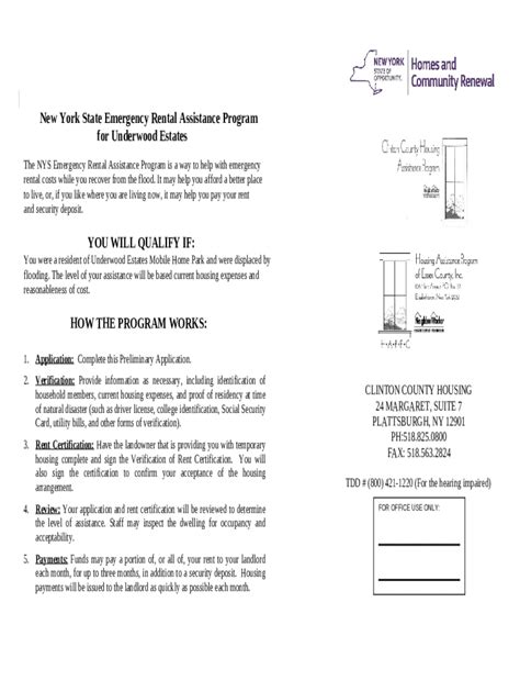 New York State Emergency Rental Assistance Program For Doc Template