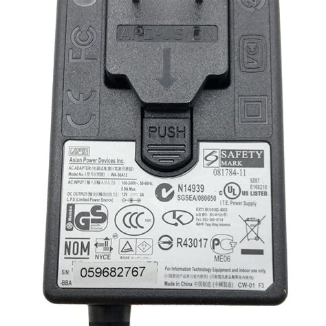 Genuine Apd Wa A Ac Power Adapter V A N Power Supply W