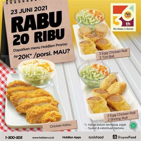 Promo HokBen Hari Ini 23 Juni 2021 Ada Penawaran Menu Rabu 20 Ribu