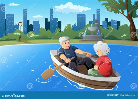 Senior Couple Enjoying Their Retirement Stock Vector Illustration Of