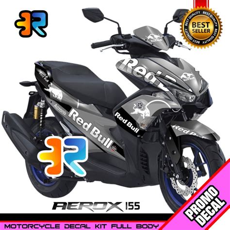 Jual Stiker Decal Striping Motor Aerox Motif Redbull Sticker Full