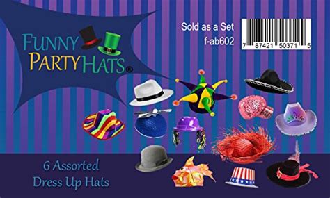 Funny Party Hats 6 Assorted Dress Up Costume And Party Hats Pricepulse