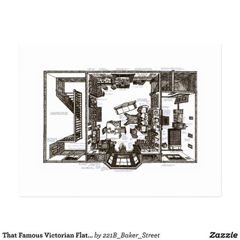 That Famous Victorian Flat Annotated Postcard Zazzle Postcard