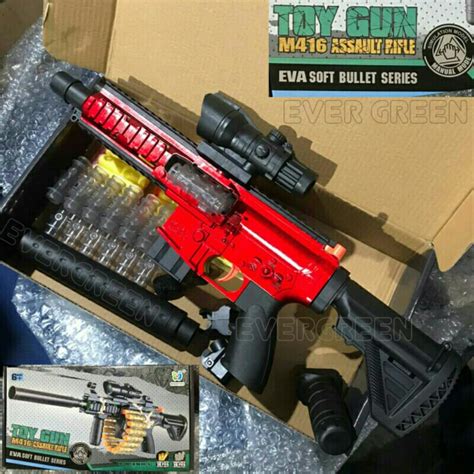 Jual Mainan Sniper Tembak Tembakan Nerf Pluru Busa Eva Soft Bullet