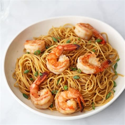 Garlic Noodles With Shrimp Recipe On Food52 Recipe Garlic Noodles Recipe Garlic Noodles