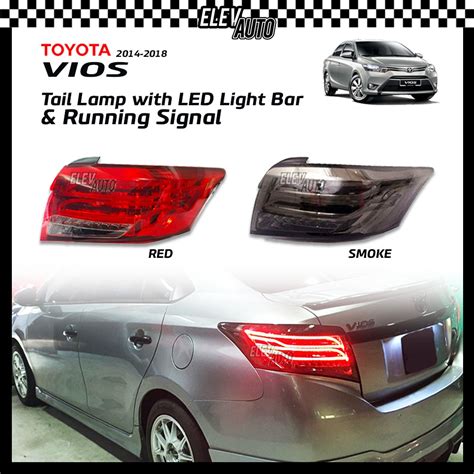 Toyota Vios NCP150 2014 2018 LED Light Bar Tail Lamp Taillamp Tail