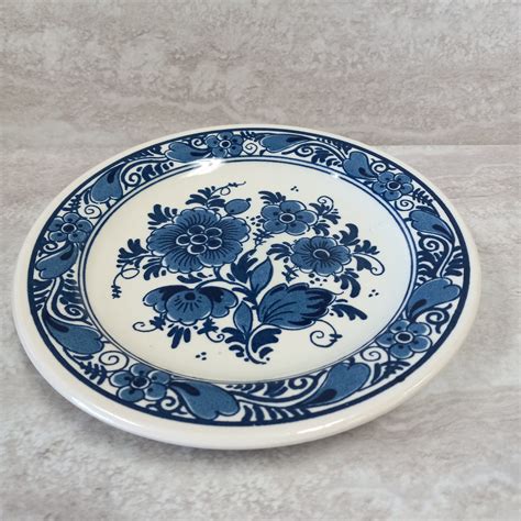 Vintage Blauw Delfts Distel Plate Delft Blue Wall Plate Etsy