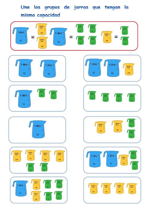 Ficha Online De Medidas De Capacidad Para 2º 3º Puedes Hacer Los