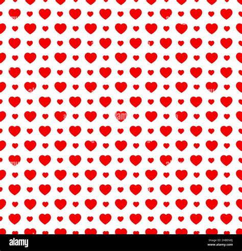 Red Hearts Seamless Pattern Vector Illustration Stock Vector Image