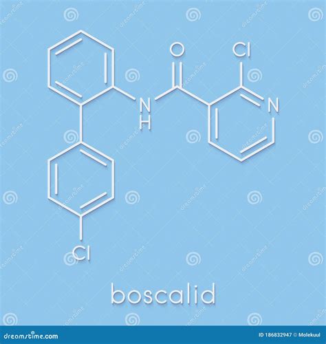 Boscalid Fungicide Molecule Skeletal Formula Stock Illustration