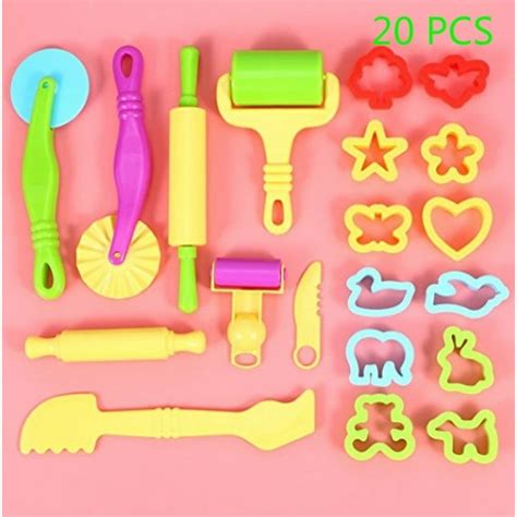 Willstar 20pcs Dough Tools Kit Clay Dough Tools Play Dough Tools