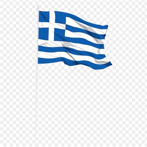 Premium Vector | Vector illustration of wavy Greece flag on transparent ...