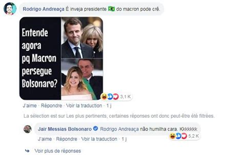 Br Sil Le Pr Sident Jair Bolsonaro S En Prend Brigitte Macron Son