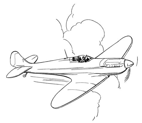 Spitfire Plane Coloring Pages