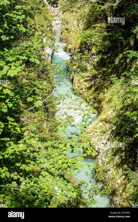 Water Running Down The Leutaschklamm Leutash Gorge Stock Photo Alamy