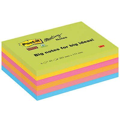 Haftnotizen Post It Super Sticky Meeting Notes 8645 6SS EU Bei PLATE