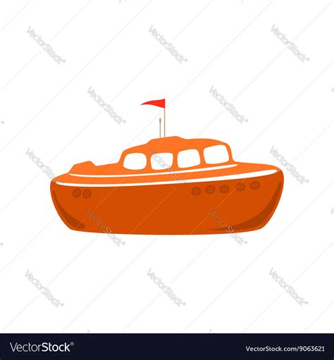 Lifeboat Isolated On White Royalty Free Vector Image