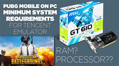 Pubg Mobile On Pc Tencent Gaming Buddy Minimum System Requirements