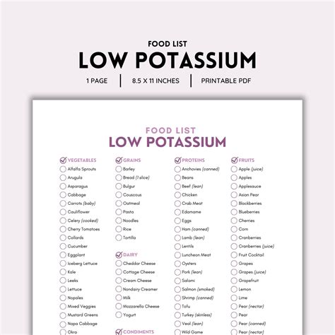 potassium food list kidney disease renal diet chronic illness
