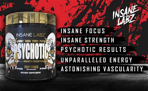 Insane Labz Psychotic Gold High Stimulant Pre Workout