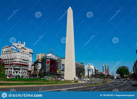 Obelisco Del El Obelisco De Buenos Aires Foto De Archivo Editorial