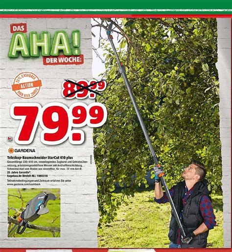 Gardena Teleskop Baumschneider Starcut 410 Plus Angebot bei Hagebaumarkt