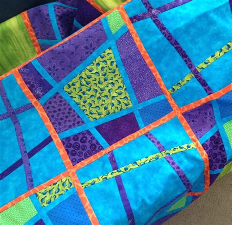 Crazy Nine Patch Sudoku Style Quilt In Bright Colors Quilts Nine