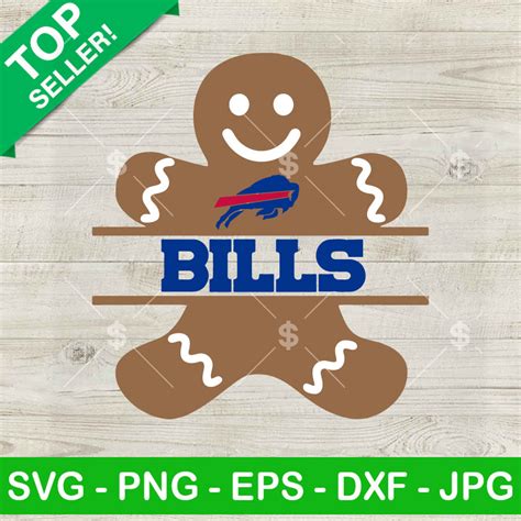 Gingerbread Man Buffalo Bills SVG Gingerbread Man Christmas Buffalo