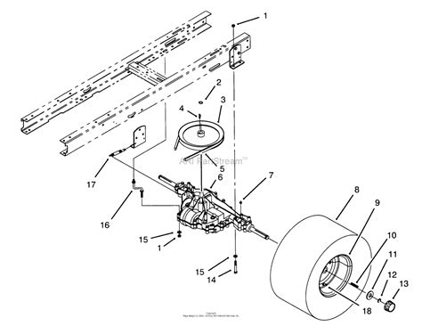 Toro 71202 12 38xl Lawn Tractor 1995 Sn 5900001 5999999 Parts Diagram For Transaxle Assembly