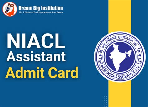 Niacl Assistant Admit Card 2024 Out Download Prelims Call Letter