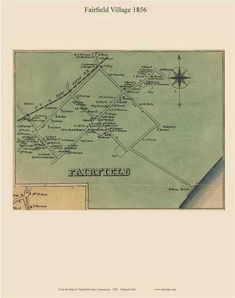 Fairfield Village 1856 Old Town Map With Homeowner Names Etsy