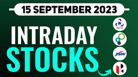 Best Intraday Stocks For Tomorrow 15 September 2023 Fundamental