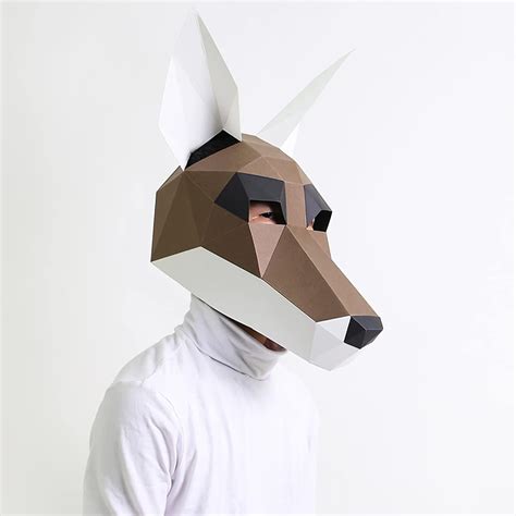 Fox Half Mask D Papercraft Model Free Printable Papercraft Off