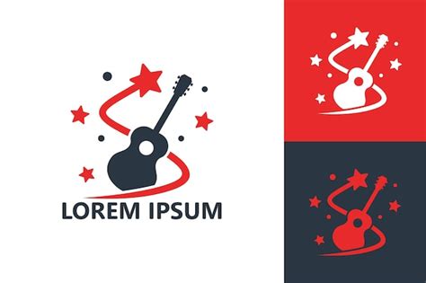 Premium Vector Guitar Star Logo Template Design Vector