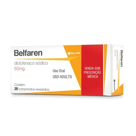 O Que É Diclofenaco - DICLOFENACO SODICO 50MG C/ 20 COMPRIMIDOS BELFAR - BELFAR LIMITADA