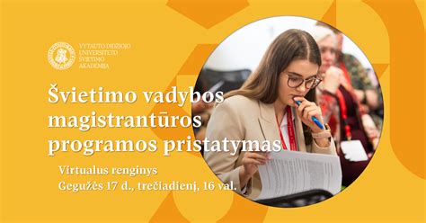 Virtualus Renginys Vietimo Vadybos Magistrant Ros Studij Programos